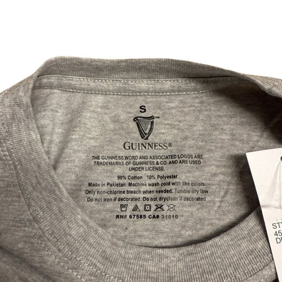 GUINNESS GRAPHIC TEE BEER LOGO CASUAL DUBLIN IRELAND MENS S LIGHT GRAY GREEN NEW - Picture 4 of 6